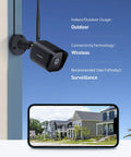 Outdoor Security Cam 1080P HD With Wi Fi Motion Detection Two Way Audio Night Vision 130 Degree Wide Angle