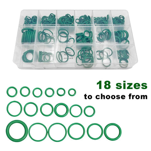 270 Piece Car AC O Ring Kit With 18 Sizes Fluorine Rubber Gaskets For Automotive AC Repair And Plumbing Sealing Box