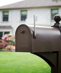 Large Capacity Post Mount Mailbox In Galvanized Steel With Venetian Bronze Finish, Built To Last Outdoor Mailbox For Packages
