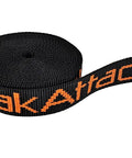 Roll of black cam strap with 'YakAttack' text, part of Beefy 15 Foot Cam Strap 1 Inch Wide 2 Pack For Kayak And Canoe Roof Rack Securement