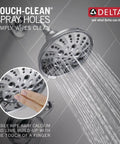 Esato 14 Series Single-Handle Tub and Shower Trim Kit Chrome Finish with Valve Included H2Okinetic PowerDrench Rain Spray