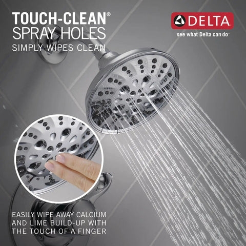 Esato 14 Series Single-Handle Tub and Shower Trim Kit Chrome Finish with Valve Included H2Okinetic PowerDrench Rain Spray