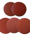 Six Inch Hook And Loop Sanding Discs 10 Pack 60 To 600 Grit Aluminum Oxide Heavy Duty Sandpaper For Wood Metal Smooth Finish set of four discs.