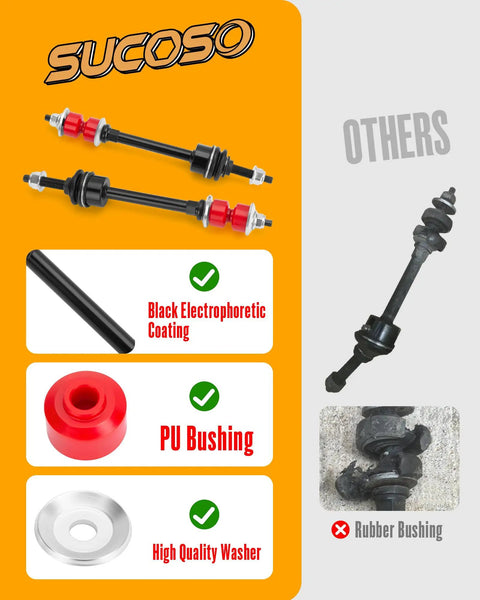 Dodge Ram 1500 Sway Bar End Link With PU Bushings Replacement, Beefed-Up Stabilizer Link For 2006-2024 Models, OE K80894