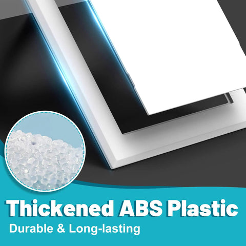 Breezy Peel And Stick Self Adhesive Access Panel 12X12 Plastic Wall Hole Cover showing thickened ABS material for durability.
