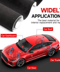 Rolled black suede auto headliner fabric with foam backing, 120" L × 60" W for car interior replacement.