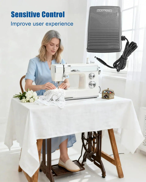 High Sensitivity Foot Pedal For Home Sewing Machines Smooth Start Stop Precise Speed Control Easy Pressure Sensing Durable Build Fits Most Models Great For Quilting And Crafting Stable Reliable Performance, black electronic sewing machine foot pedal with cord