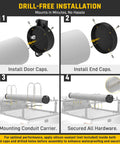 4-step installation of 6-Inch PVC Conduit Carrier Kit With Aluminum End Caps, Locking Latch, Weather-Resistant Gasket, No Drilling
