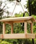 Outdoor Wooden Bird Feeder For Hangin Attracts Cardinals Finches Bluebirds Mealworm Ready Easy Clean With Hemp Rope Durable