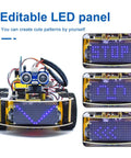 4WD Arduino Compatible Smart Car Kit For DIY Makers, Dual Programming Modes With Graphical Mixly And Arduino Code, STEM Robotics Project For Teens And Adults, Uno R3 Compatible Educational Coding Kit, 4WD robot car with editable LED panel