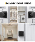 Matte Black Dummy Door Knobs 3 Pack Non Turning Pull Handles For Closet Pantry And French Doors No Function Door Pulls Built To Last Metal Hardware Durable on white door