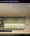 Top Shelf Smart Recessed Led Ceiling Light With Sleek Slim Downlight Providing Full Spectrum Daylight Tuning And Smooth Flush Fit Design For Quick Install And Rock Solid Ambient Glow in modern kitchen
