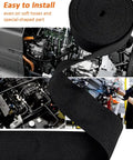 20 Ft 1/2 Inch 2 To 1 Heat Shrink Braided Sleeving For Wiring Harness Protection, Abrasion Resistant Cable Sheath Tubing, Flexible And Durable, Beefy Protection For Automotive And DIY Electrical Projects wrapped around engine wiring