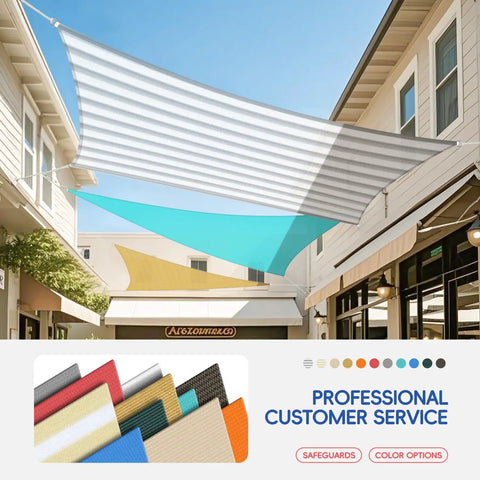 Sun Shade Sail 16x20 Rectangle Permeable Shade Cloth For Outdoor Patio Garden Pergola Backyard Deck Breathable HDPE Canopy