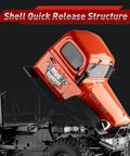 Atlas S One Tenth RC Crawler Four By Four Beast Off Road Rock Truck shell quick release mechanism in action
