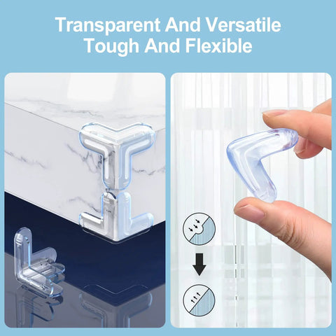 8 Pack Baby Corner Protectors With Soft Silicone For Furniture And Glass Countertops Clear Corner Guards Bumpers For Cabinets