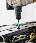 Using Badass 11 Piece S2 Steel Torx Screwdriver Bit Set Featuring Nuclear Magnetic Tips in a car engine.