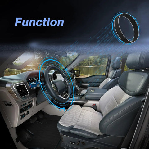 Interior view of Ford F-150 showcasing Electric Power Steering EPS Rack And Pinion Gear Belt With Nylon Reinforcement for 2010-2014 models.