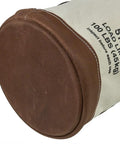 Heavy Duty Canvas Bucket With Leather Bottom, 12 Inch Diameter, 1 Pocket, 100 Pound Load Rated Utility Bucket Bottom View