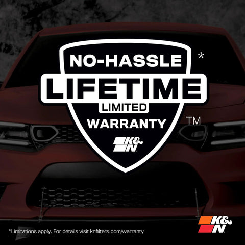 High Flow Engine Air Filter For BMW 2015 To 2024 Boosts Horsepower And Acceleration warranty badge on vehicle background