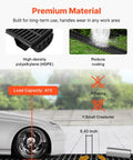 Six 39 Inch Trench Drain Channel System With Plastic Grate For Driveways And Gardens, HDPE black water channel with car and debris illustrations