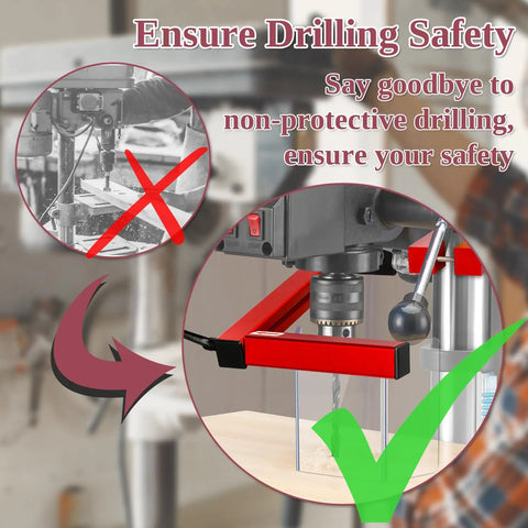 Adjustable Drill Press Guard Safety Shield Fits Two To Four Inch Column Diameter For Bench Top And Floor Models