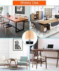 Collage of furniture with adjustable threaded chair feet floor protectors 50 pack with silent damping no slip base pads for stability.