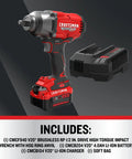 Craftsman Cordless Brushless Impact Wrench Half Inch Beast Mode Power With 700 ft lbs Tightening And 1000 ft lbs Breakaway