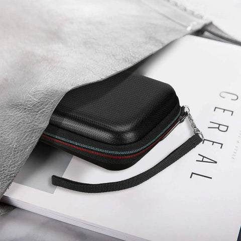 Samsung T7 And T7 Touch Portable SSD Case With Silicone Cover Hard EVA Shockproof Travel Organizer Black Edition on book