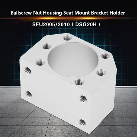 Heavy Duty Aluminum Nut Housing For SFU2005 And SFU2010 Ball Screw 20mm Fit DSG20H One Piece Replacement Bracket
