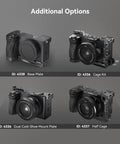 Image showing additional options for Cage Kit for Sony A6700 With HDMI Cable Clamp And Built In Quick Release Plate Arca Type Rig.