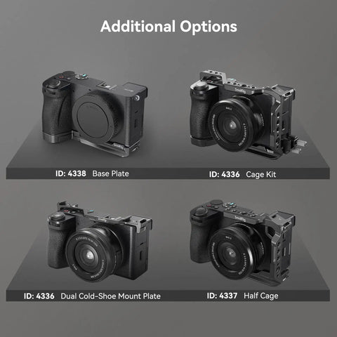 Image showing additional options for Cage Kit for Sony A6700 With HDMI Cable Clamp And Built In Quick Release Plate Arca Type Rig.