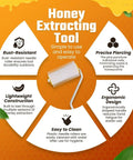 Beekeeping Uncapping Needle Roller For Honeycomb Extraction With 5 Inch Hardwood Handle Propolis And Honey Harvesting Tool