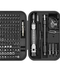 130 In 1 Magnetic Precision Screwdriver Kit with 120 bits and 3 extra length bits in box-in-box design for phones and laptops.