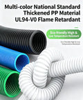 Multi-color Heavy Duty Polypropylene Conduit For Flexible Cable Raceway With Flame Resistant Cover.