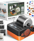 Ultra Quiet Rock Tumbler Kit With Noise Reduction Cover, 3 Speed Motor And 9 Day Timer, polishing rocks and box shown