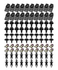 100Pcs Universal Car Body Screws And Bolts Assortment Kit With Plastic Rivet U Clamps for quick repairs and replacements.