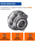 4WD Front Wheel Bearing Hub Assembly for 2015-2022 Chevy Colorado and GMC Canyon with ABS, silver hub with service icons visible