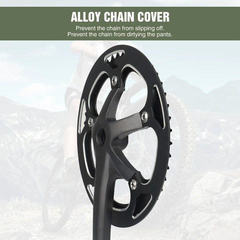 48T Steel Chainring Crankset With 170mm Arms And Aluminum Single Cover Fits Single Speed And 6 7 8 9 Speed Bikes MTB And Road Bikes