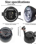 Ultra Bright E Bike Headlight With Built In Horn And Speaker Multi Beam Front Light For Fat Tire Ebikes size specs