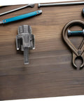 Veemoon 3 Piece Pvc Pipe Threader Set For Electric Drill showing metal cutter focus, ideal for plumbing repairs and projects.
