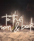 To The Moon And Back LED Neon Light Sign With Adjustable Brightness Flexible Silicone Neon Strip for cozy indoor decor