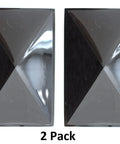 Plastic Pyramid Fence Post Caps 4x6 Nominal 3-5/8 x 5-5/8 With Pre-Drilled Holes Black or White Pack of 2