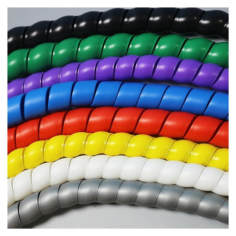 Colorful spiral cable sleeve wraps including Spiral Cable Sleeve Wrap 2 Meter Dope Flame Retardant Wire Protector Tube White option.
