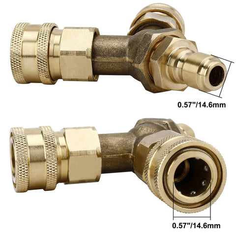 Y Shape Pressure Washer Tee Splitter Brass Quick Connect Three Eighths Inch Fittings Converts One Gun Into Two Power Washers