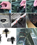 All In One Car Fastener Kit With 100 Pieces Screws Bolts Undertray Clips Plastic Rivets U Nuts Engine Under Cover Splash Shield Replacement By Uolor Universal Fit For Auto Body Fender showing installation process