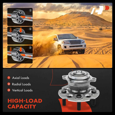 Pro Grade Rear Wheel Bearing And Hub Assembly Fits Honda Odyssey 2005 To 2010 Zero Hassle Direct Swap With Five Lug Pattern And Four Hole Flange Pre Applied Grease For Bulletproof Reliability