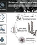 Hella Durable 100 Piece Size 12 By One And One Half Inch Sheet Metal Screws 410 Stainless Steel Flat Head Tek Self Tapping Fasteners Rust Proof Heavy Duty Hardware For Garage Mods with detailed features