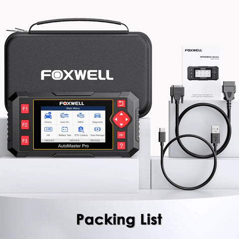 NT604 OBD2 Scanner Diagnostic Tool With ABS SRS Engine And Transmission Diagnostics with carrying case and cables shown.