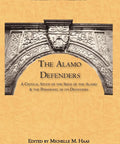 Cover of 'The Alamo Defenders' by Amelia W. Williams, showing an architectural arch detail with historical inscription.